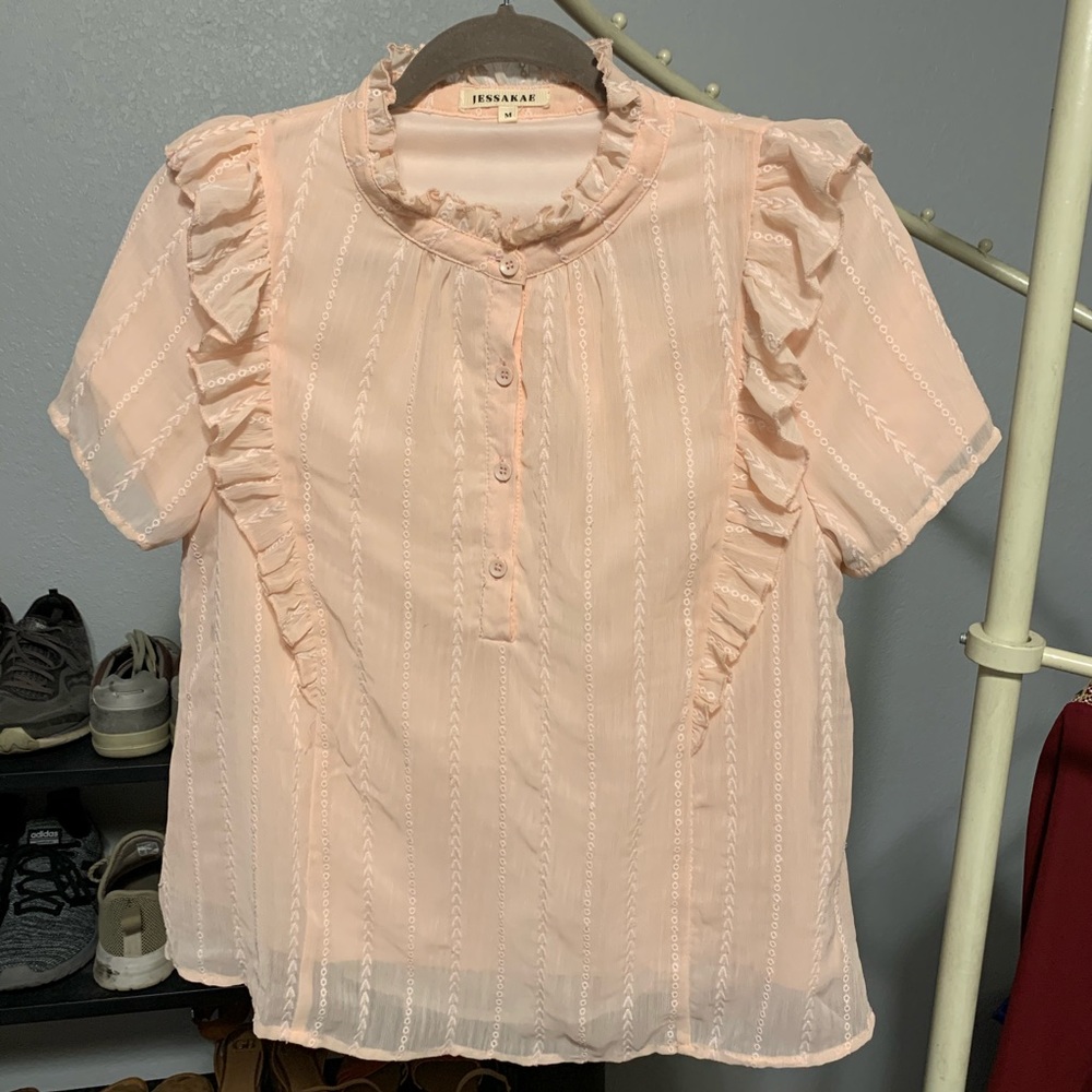 JessaKae ruffles blush blouse